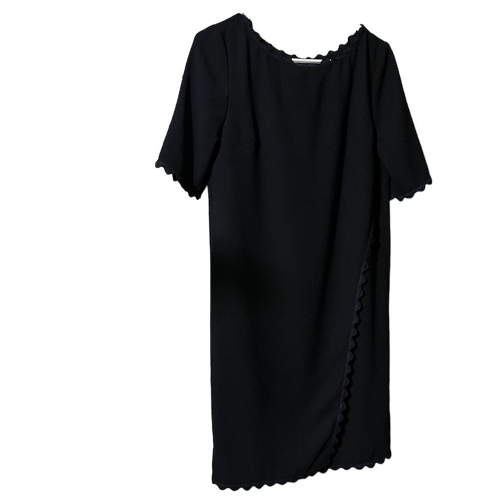 Zyga Lin’n Navy Blue Scallop Sheath Dress Y